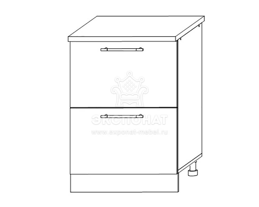 СК2 600 Шкаф нижний (2 ящика)  Квадро