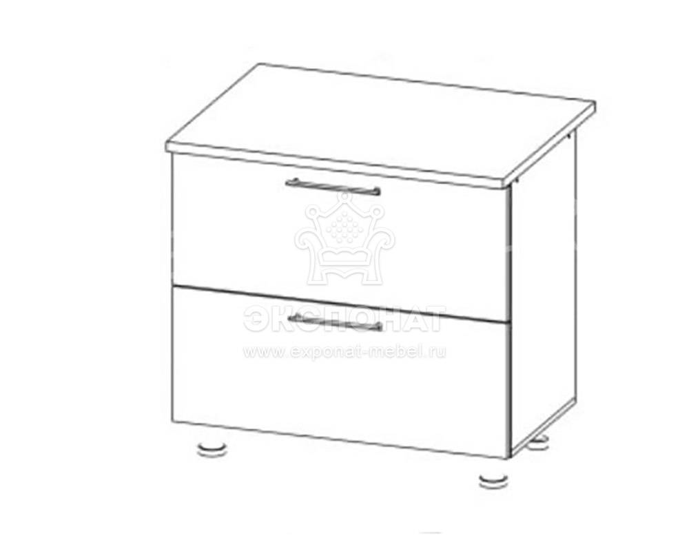 СК2 800 Шкаф нижний (2 ящика)  Квадро