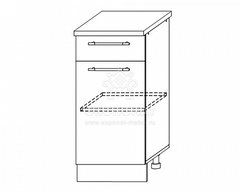 С1ЯШ 400 Шкаф нижний (1 ящик)  Квадро